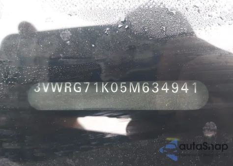 2005 Volkswagen Jetta A5 2.5L из США, поврежденный, VIN 3VWRG71K05M634941